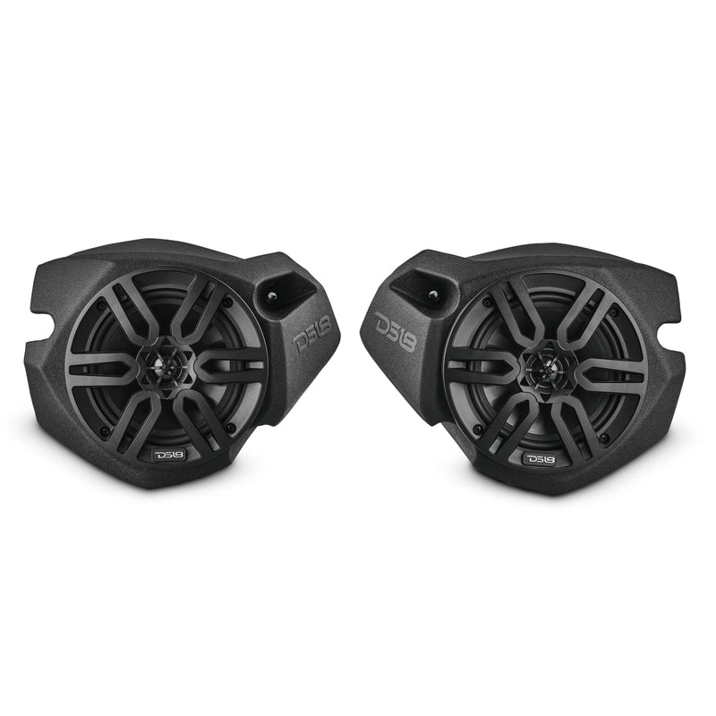 DS18 RZR Built-in Amp Front Kick Panel Pods w/6.5 4-Ohm Bluetooth Speakers