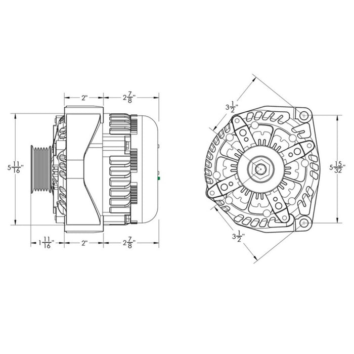 Mechman E-Series 400 Amp Blue Alternator For 96 - 04 GM Truck 8206400-BLUE