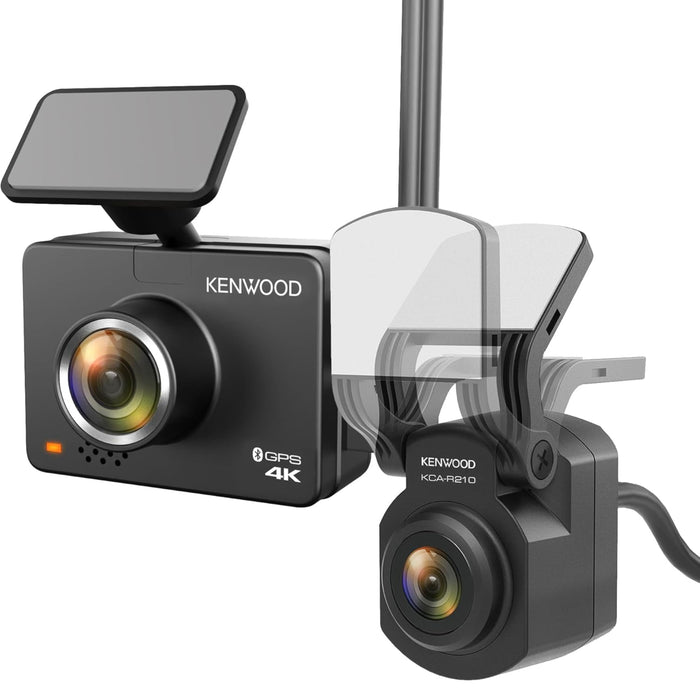 Kenwood Front & Rear 4K/2K Dash Camera w/GPS, Bluetooth, and Motion Detection