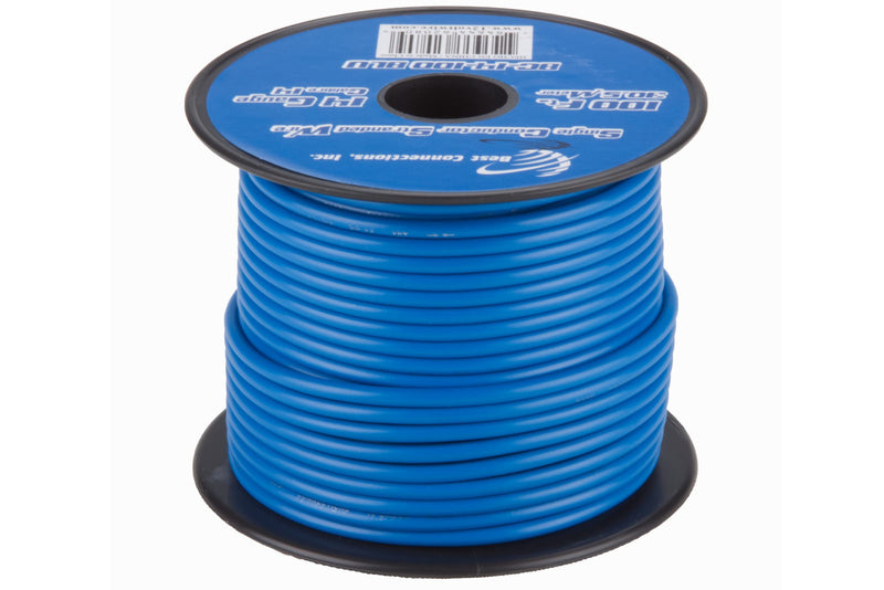 14 GA 100 FT Roll Blue Stranded CCA Primary Wire Lot Cut By The Foot