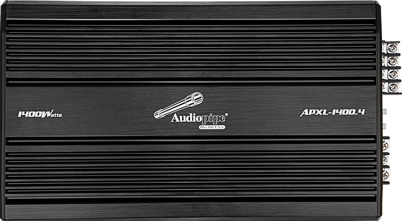 Audiopipe APXL 4-Channel 1400W 2-Ohm Full Range Class-AB Amplifier APXL-1400.4