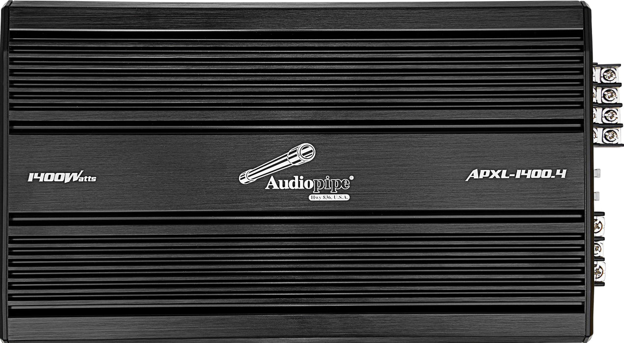 Audiopipe APXL 4-Channel 1400W 2-Ohm Full Range Class-AB Amplifier APXL-1400.4