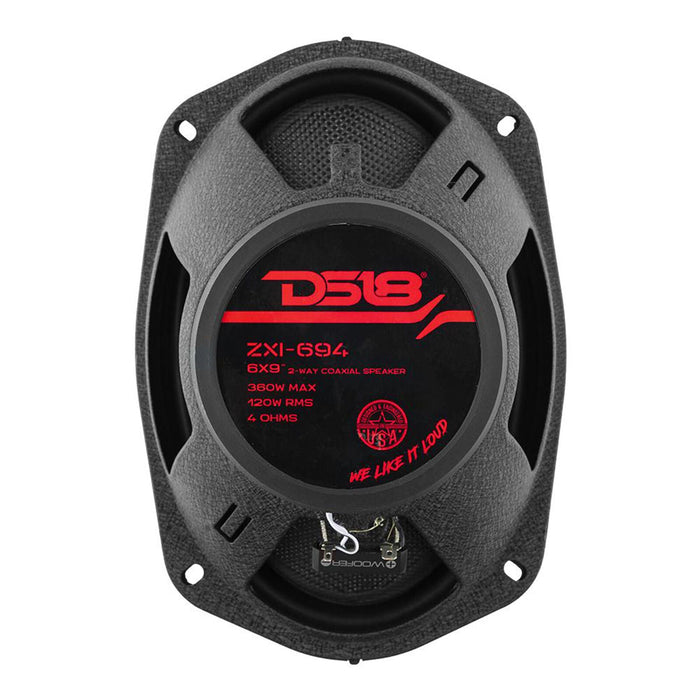 DS18 ELITE 6x9 Coaxial Speakers 120W RMS 4 Ohm 2-Way Pair  ZXI-694