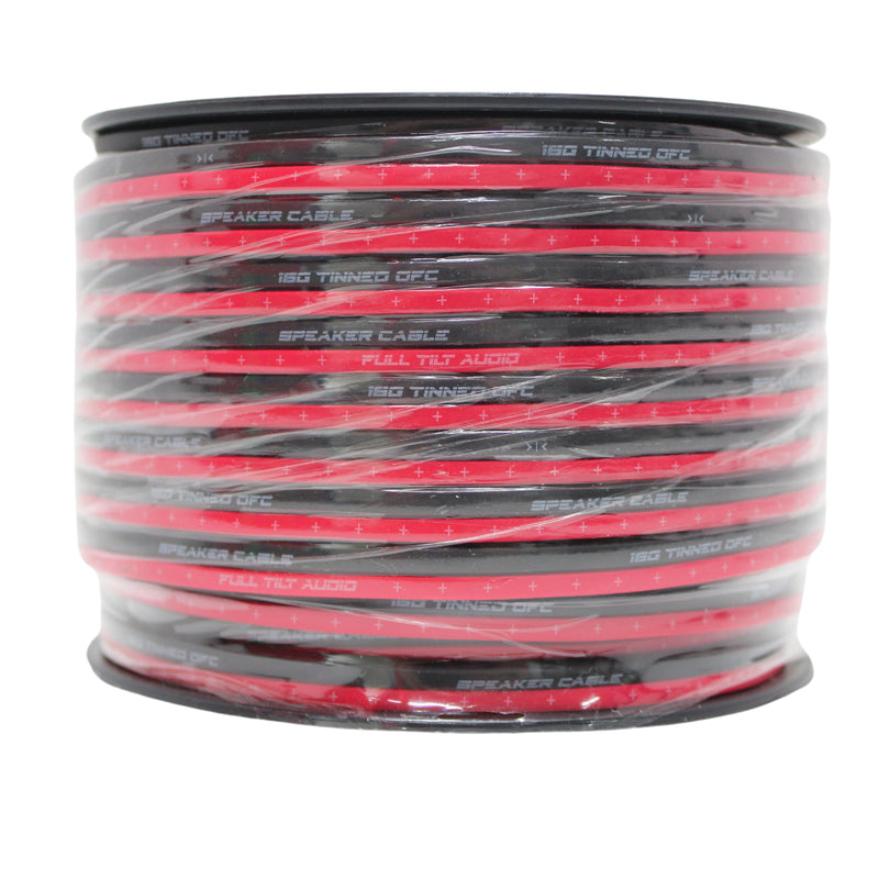 Full Tilt Audio 16 GA Tinned OFC Speaker Wire Red/Black Lot Cut By The Foot