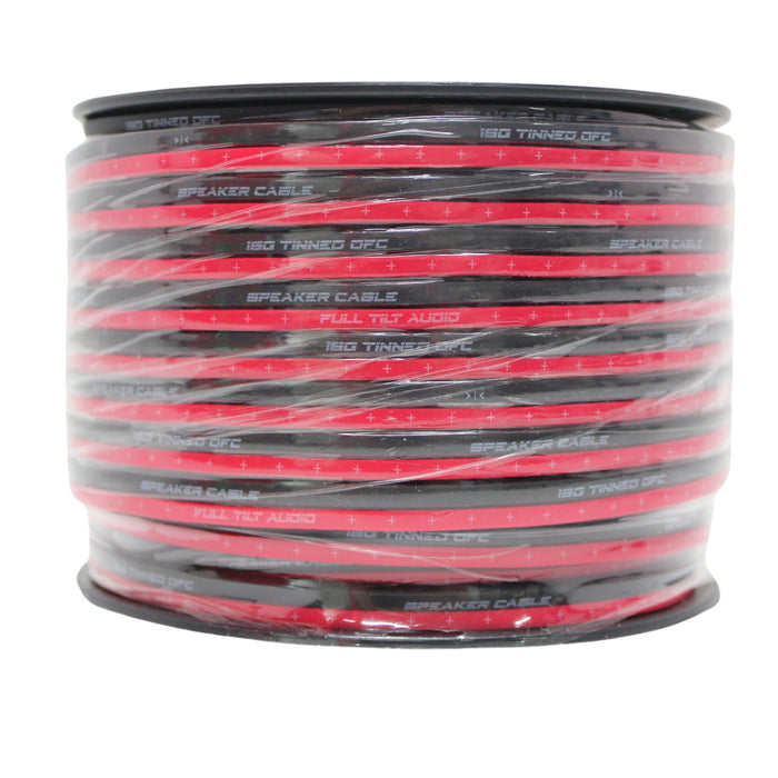Full Tilt Audio 16GA Tinned Oxygen Free Copper Speaker Wire Red/Black Lot