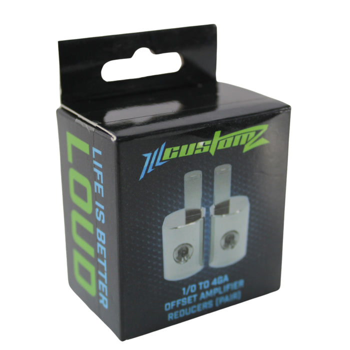 ILL Customz Single 1/0 GA to 4GA Offset Amplifier Reducers 0-TO-4 Gauge