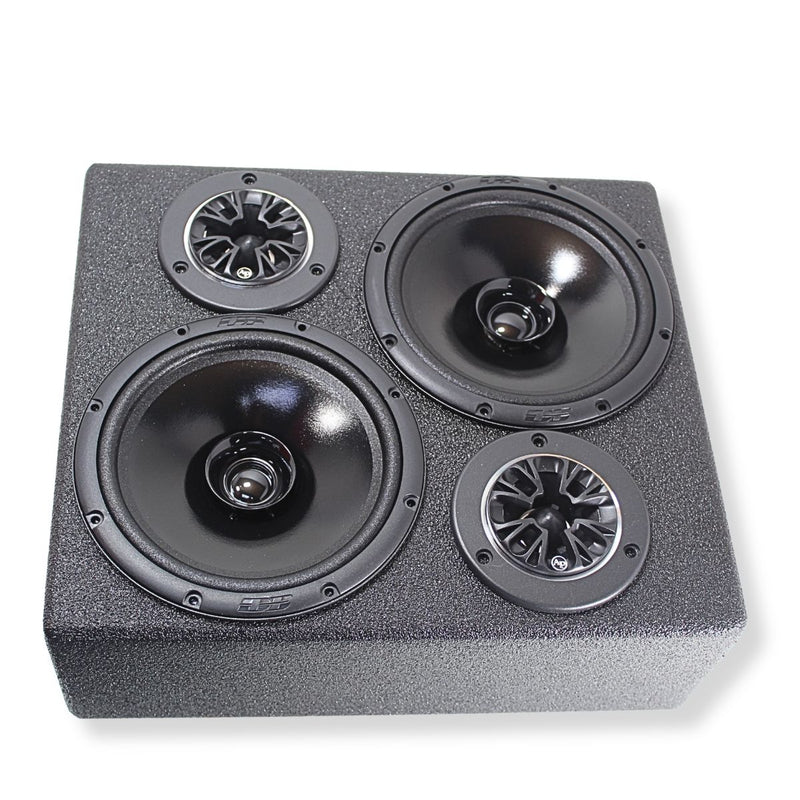 Dual 6.5" Speaker Pod Box + Deaf Bonce 6.5" Speakers + Audiopipe Tweeters Combo