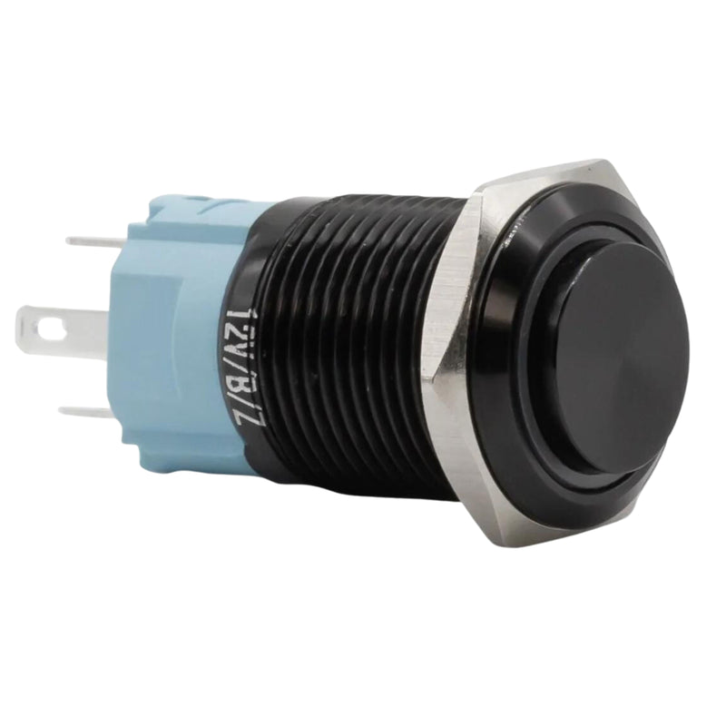 Sparked Innovations Universal Black Latching Push Button Switch w/Halo Ring LED