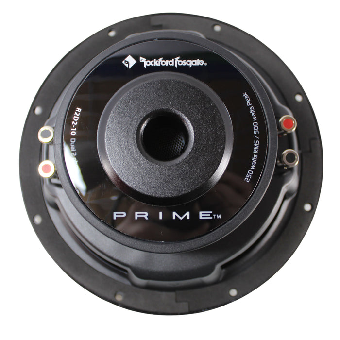 Rockford Fosgate Prime Series 10" 2 Ohm Dual VC Subwoofer 500W Peak RF-R2D2-10