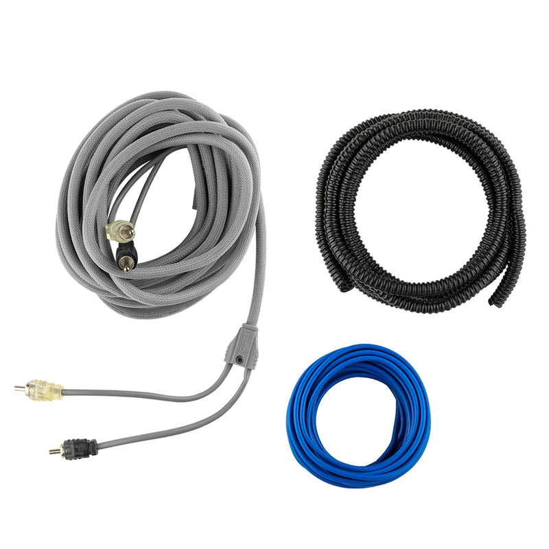 DS18 CCA 8GA Car Audio Amplifier Installation Kit Silver AMPKIT8-SL