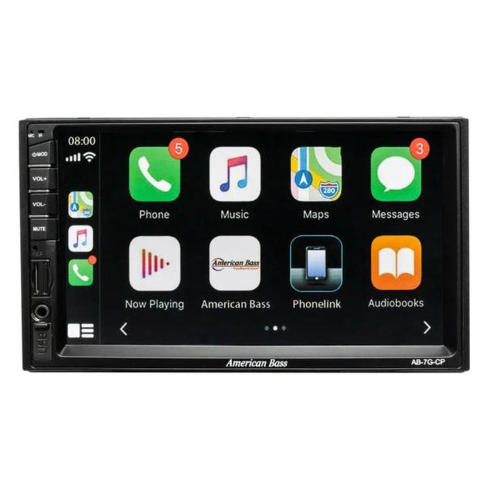 American Bass 7" Touchscreen MP5 Apple CarPlay & Android Auto Compatibility