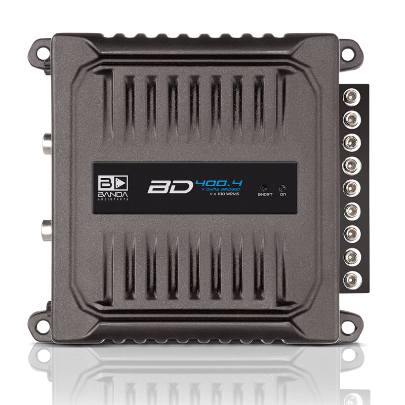 Banda 400 Watt 2-Ohm 4-Ch Pocket Series Compact Brazilian Amplifier BD-400.4