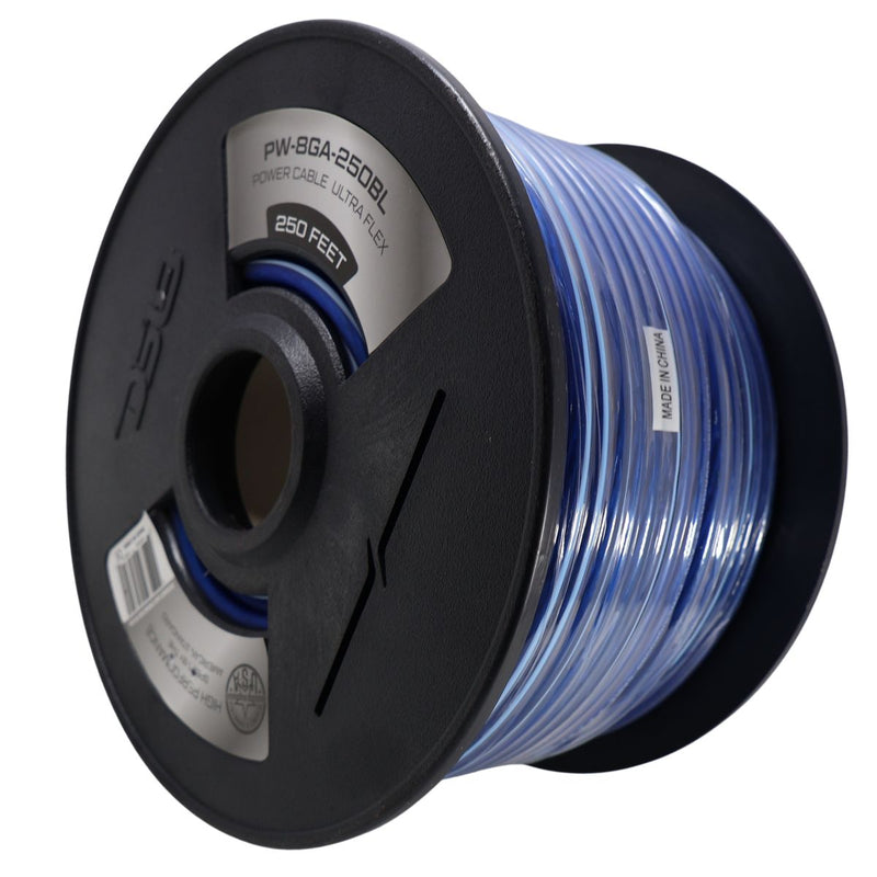 DS18 Car Audio 8 AWG CCA Power/Ground Wire Blue Lot Cut By The Foot