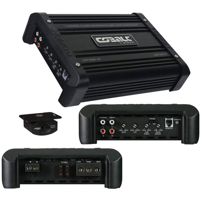 3000 Watts MAX 1-Channel Class D Amplifier ORION COBALT Series CBA3000.1D