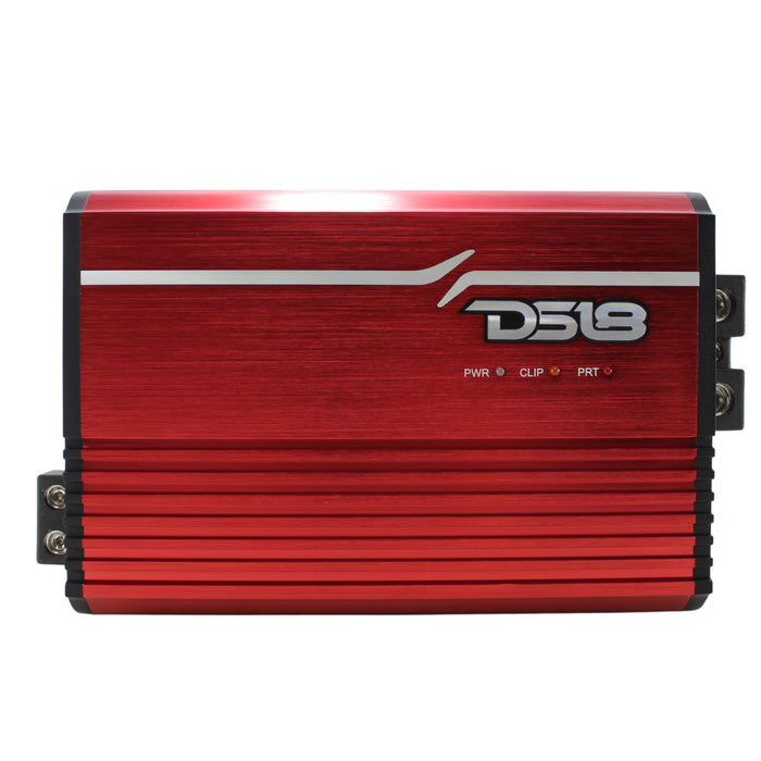DS18 FRP Monoblock 2500W 1-Ohm Full-Range Class-D Compact Red Amplifier