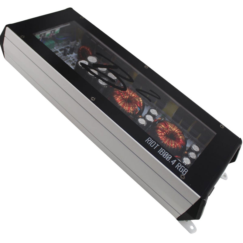 B2 Audio 1800W 2-Ohm Class D 4-Channel Amplifier w/ RGB LED Illumination RIOT