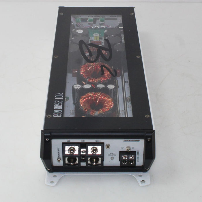 B2 Audio RIOT Series 2500W 1-Ohm Class D Monoblock Amplifier w/ RGB LED Lights OPEN BOX