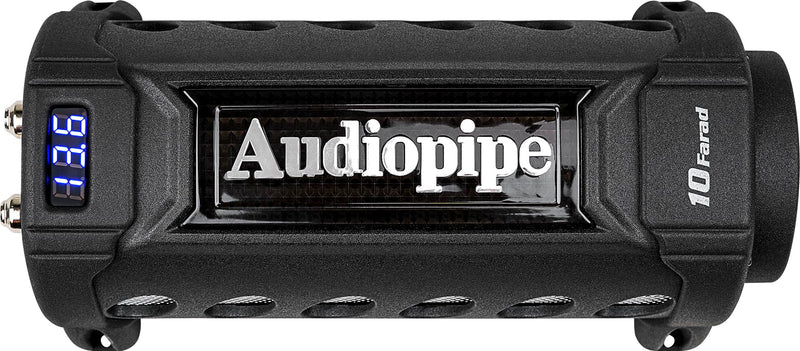 Audiopipe 10 Farad Capacitor w/ Digital Display & Status Indicator ACAP-D10000