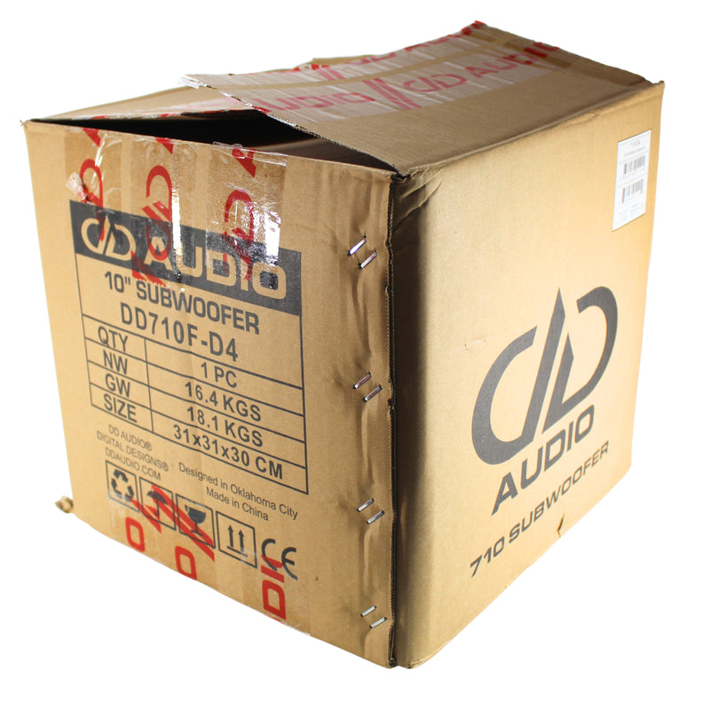 DD Audio 10" Dual 4 Ohm 4500W Peak/1500W RMS Power Tuned Subwoofer 710f-D4