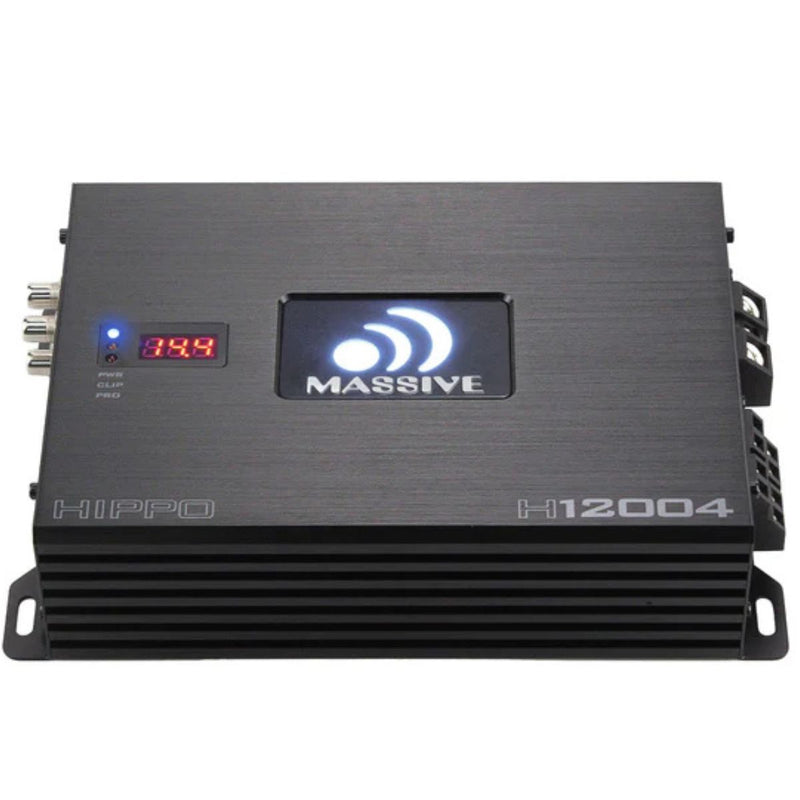 Massive Audio 200 Watts RMS 4-Ohm 4 Channel Full Range Class D Amplifier H12004