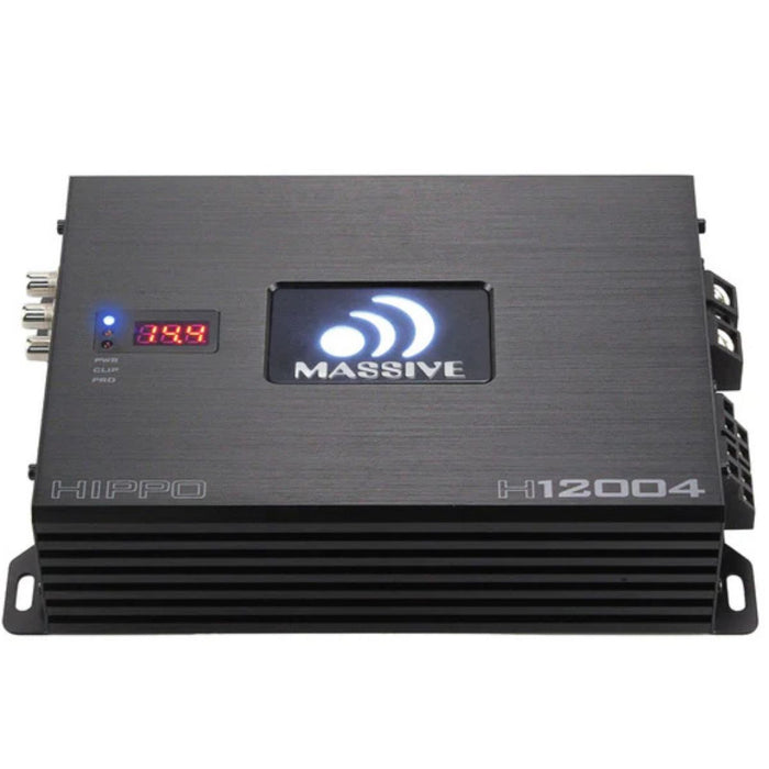 Massive Audio 200 Watts RMS 4-Ohm 4 Channel Full Range Class D Amplifier H12004