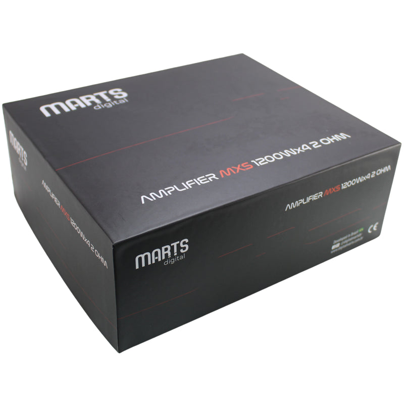 Marts Digital MXS Series 4 Channel 1.2K Class D 2 Ohm Amplifier MXS-1200X4-2-V2