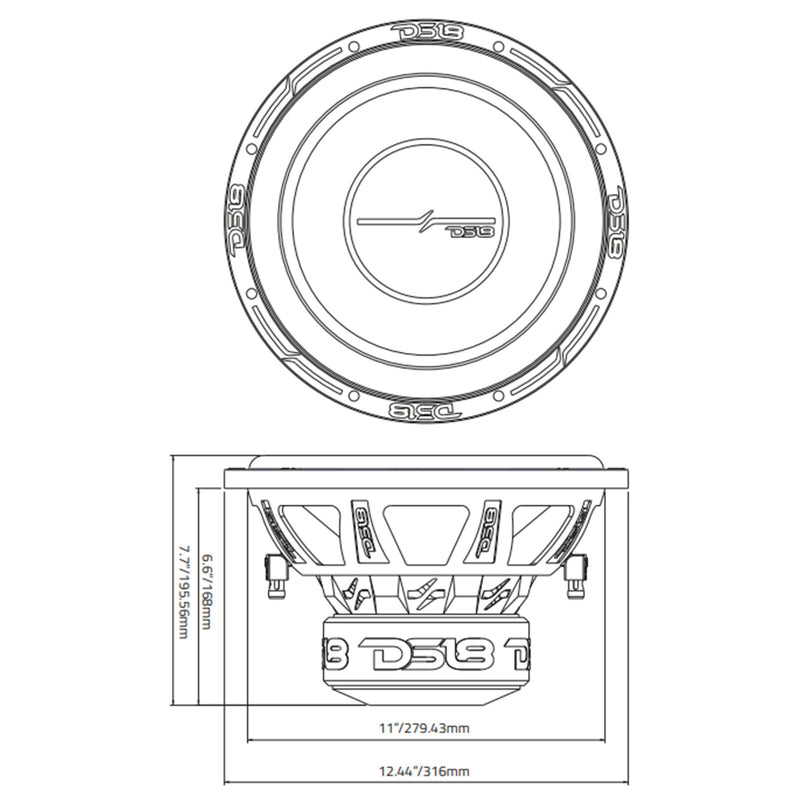 DS18 Elite-Z 12" 1500 Watts Dual Voice Coil 4 Ohm Subwoofer ZR12.4D