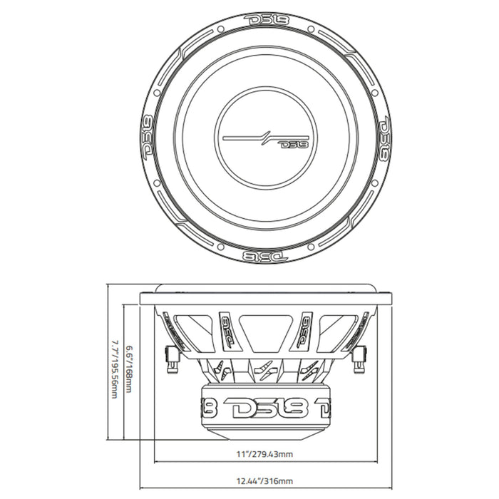 DS18 Elite-Z 12" 1500 Watts Dual Voice Coil 4 Ohm Subwoofer ZR12.4D