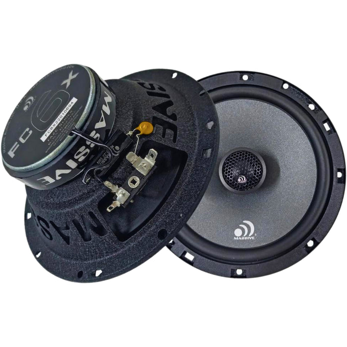 6.5" 75W RMS 4-Ohm Coaxial Speakers Massive Audio Faze Series FC6X