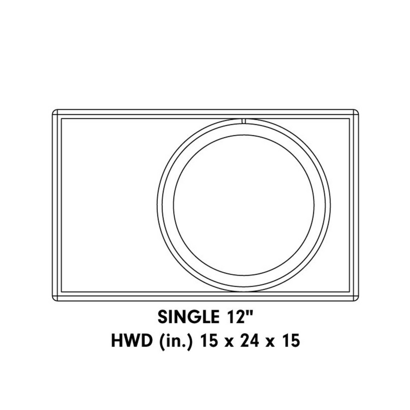 DD Audio 500 Series Single 12 Inch 1200 Watts Loaded Enclosure LE-512.1