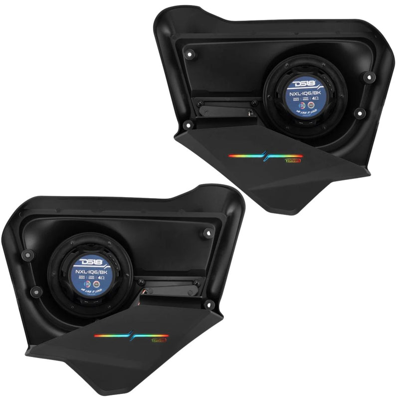 Can-Am Maverick X3 Max 2017-Up Rear Door Speaker Loaded Panel Pair LED CAX3BD6LD