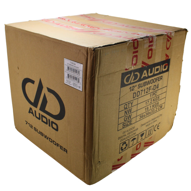 DD Audio 12 Inch Dual 4 Ohm 1500 Watt RMS Power Tuned Subwoofer 712F-D4