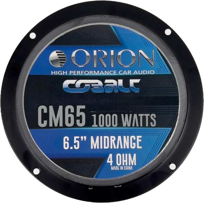 6.5" 250W RMS 4 Ohm High Efficiency ORION Midrange Bullet Speaker ORI-CM65 Pair