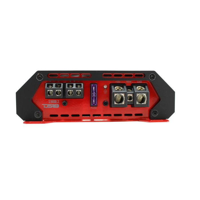 DS18 1600 Watt Amplifier 2 Channel Full Range Class AB Pro Audio-Red S1600.2