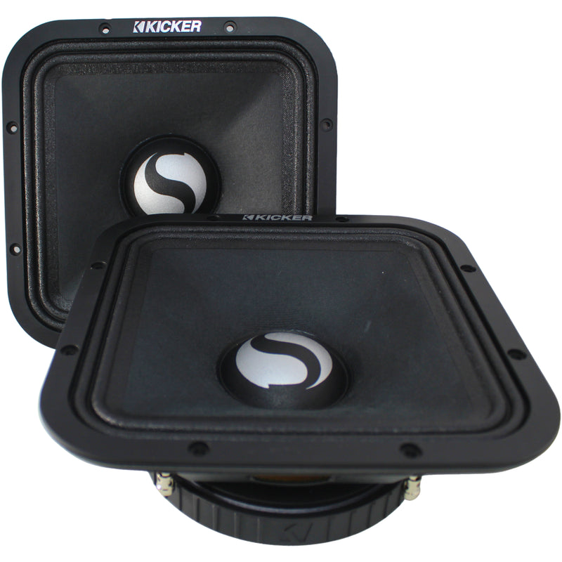 Kicker STREET Series 9" 300W RMS 8-Ohm Mid Bass Square Loud Speakers / 49ST9MR8