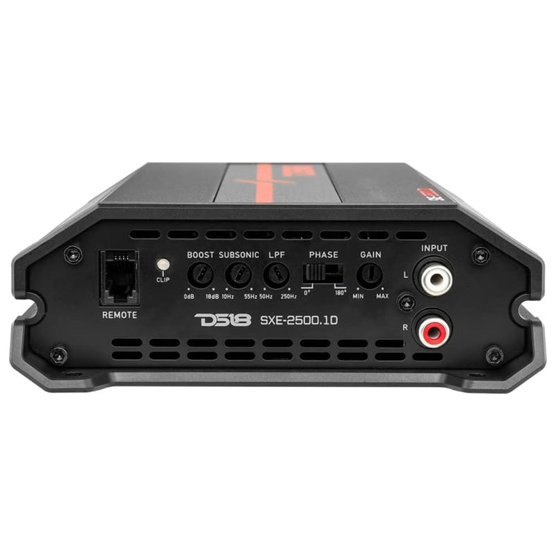 DS18 SXE 2500.1D Compact Monoblock 800 Watt Class D 1-Ohm Bass Amplifier