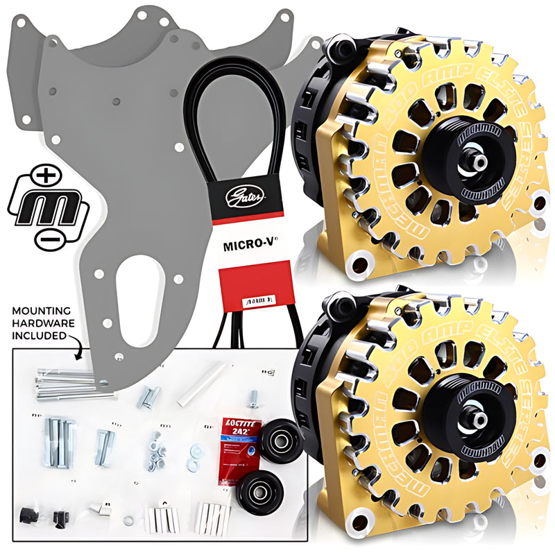 Mechman D201GO Dual Bracket Gold Alternator 99-04 GM Trucks W/4.8, 5.3, & 6.0L