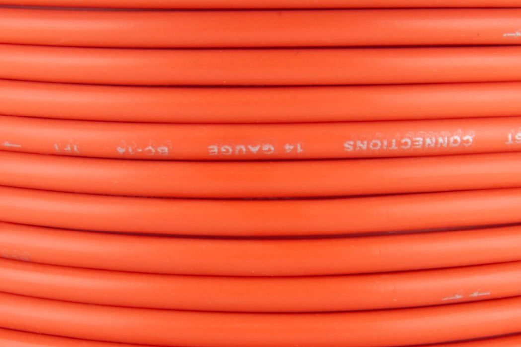 14 GA 100 FT Roll Orange Stranded CCA Primary Wire Lot Cut By The Foot