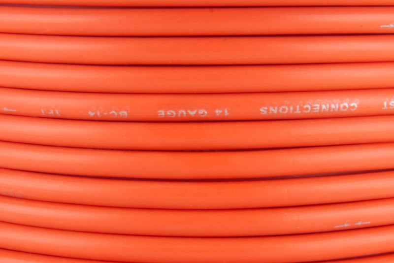 14 GA 100 FT Roll Orange Stranded CCA Primary Wire Lot Cut By The Foot