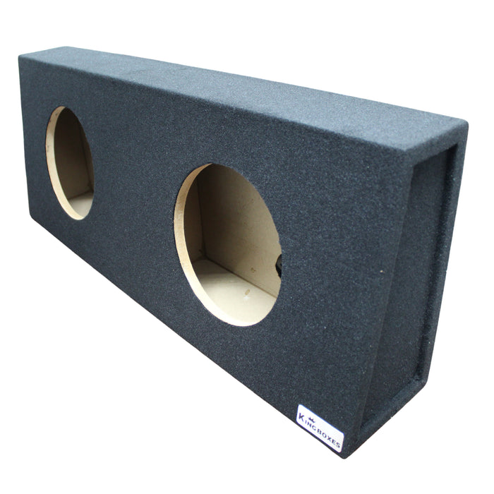 King Boxes Dual 10" Sealed Universal Wedge Style Subwoofer Box Carpeted AKT210