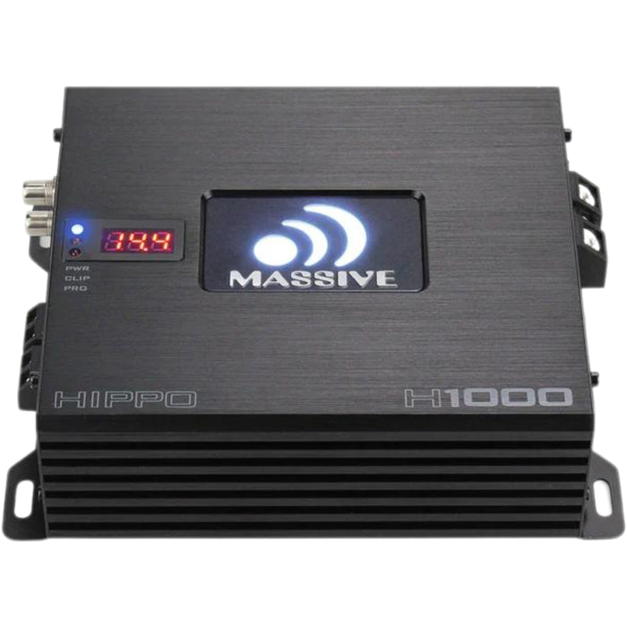 1050W RMS 1-Ohm Monoblock Amplifier Massive Audio HIPPO Series MA-H1000