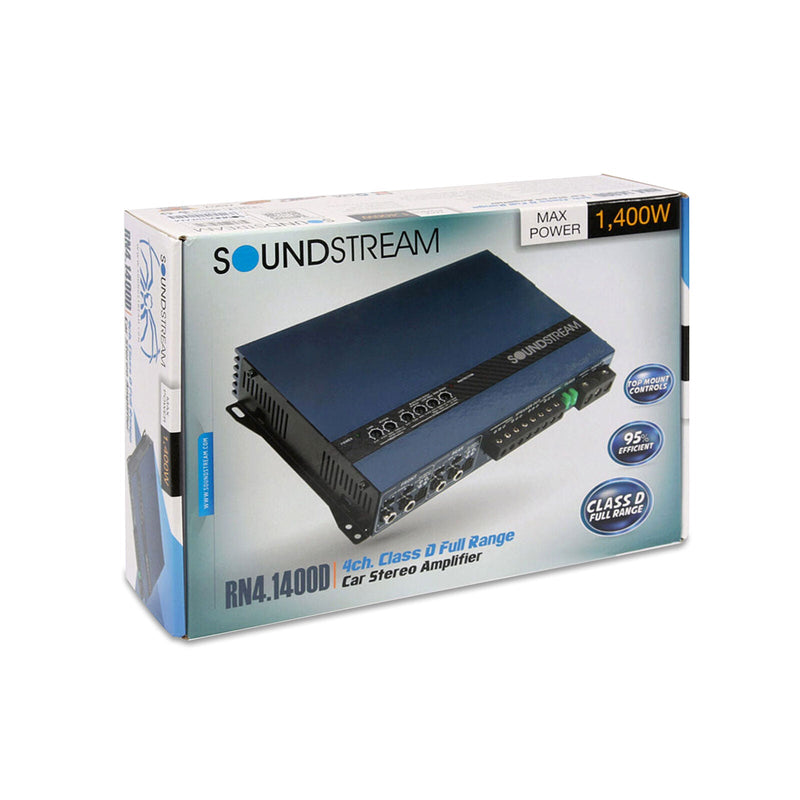 Soundstream 4 Channel Amplifier Nano 1400W Full Range Class D RN4.1400D
