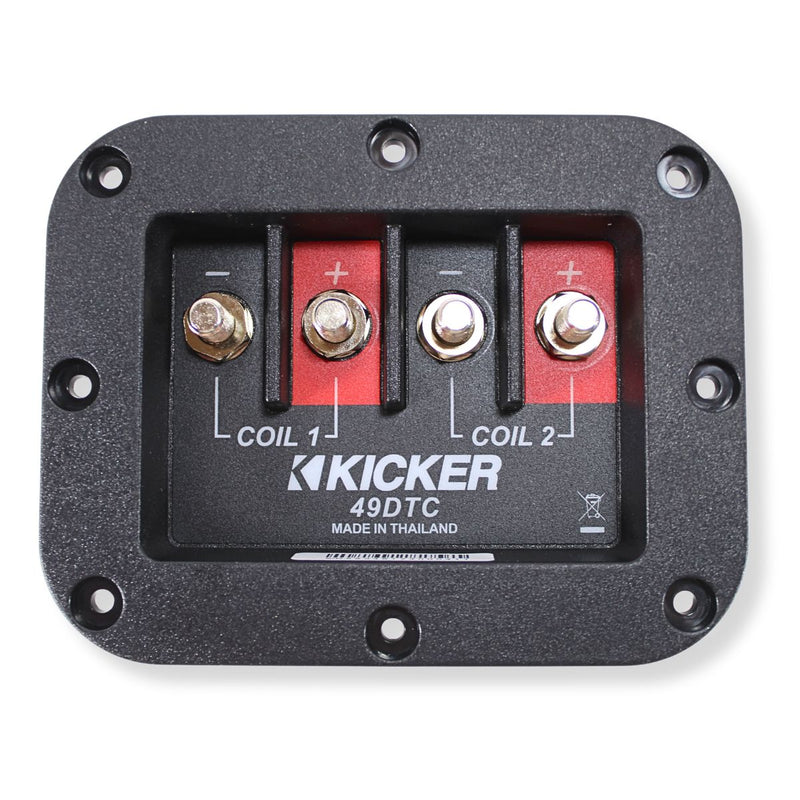 Kicker 49DTC 8-0 AWG Dual Terminal Cup for Dual Voice Coil Subwoofer Boxes