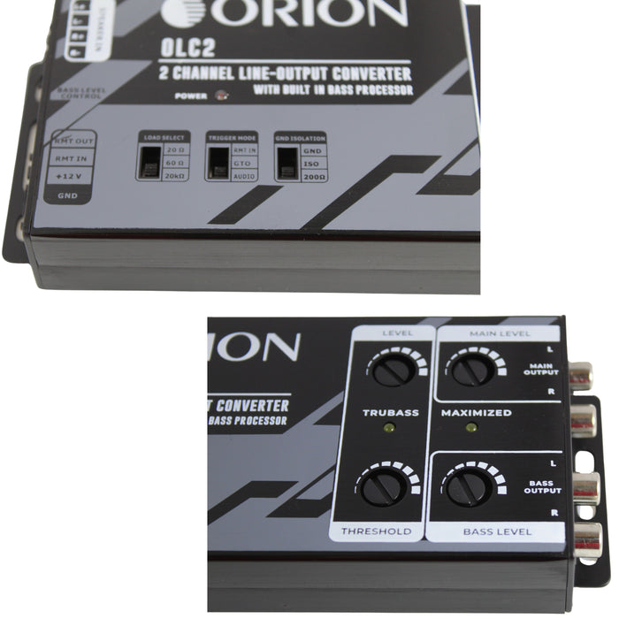 2 Channel LED Line Output Convertor w/ Built-in Bass Processor & Bass Knob