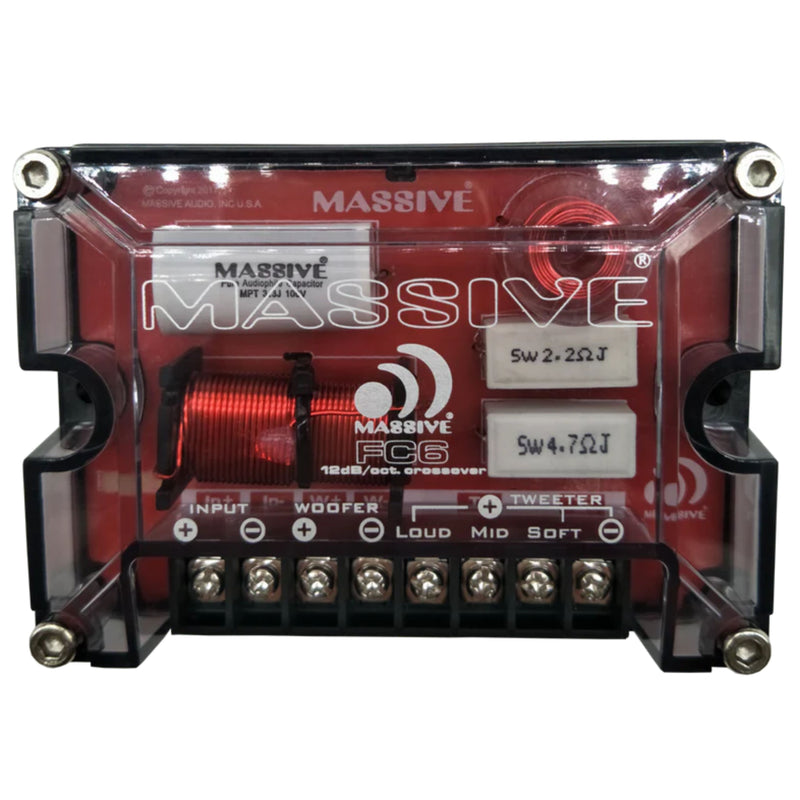 Pair of Massive Audio 6.5" 4-Ohm 150 Watts RMS Component Kit Speakers