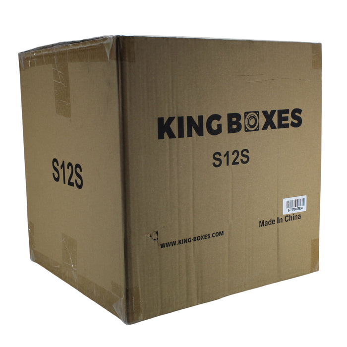 King Boxes 12" Single Sealed Carpeted Universal Subwoofer Box S12S