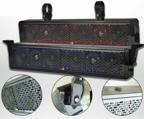 25" 2Way Soundbar Speaker Waterproof 600w Amplifier UTV ATV Golf Cart RGB Lights