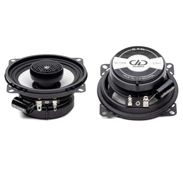 DD Audio 4" 3 Ohm 175W Peak/50W RMS Coaxial Speaker w/ Silk Dome Tweeter D-X4b