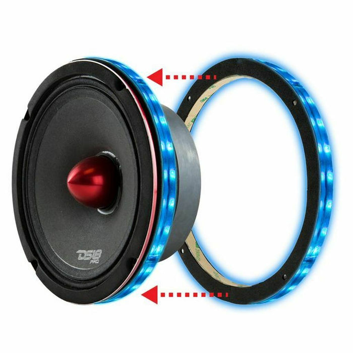 1x Universal LED RGB Speaker Light Spacer Rings 10" DS18 LRING10