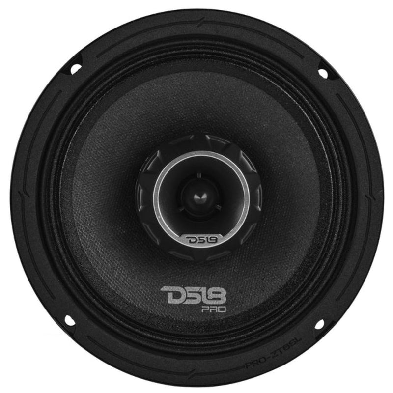 6.5" 200W RMS 4-Ohm Slim Coaxial Midrange Speaker w/ Tweeter DS18 PRO-ZT